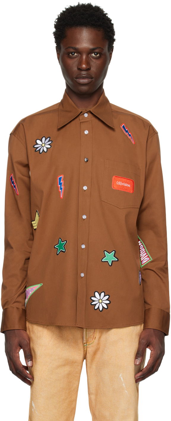 Košulja (di)vision Brown Patchwork Shirt Smeđa | 46SS23