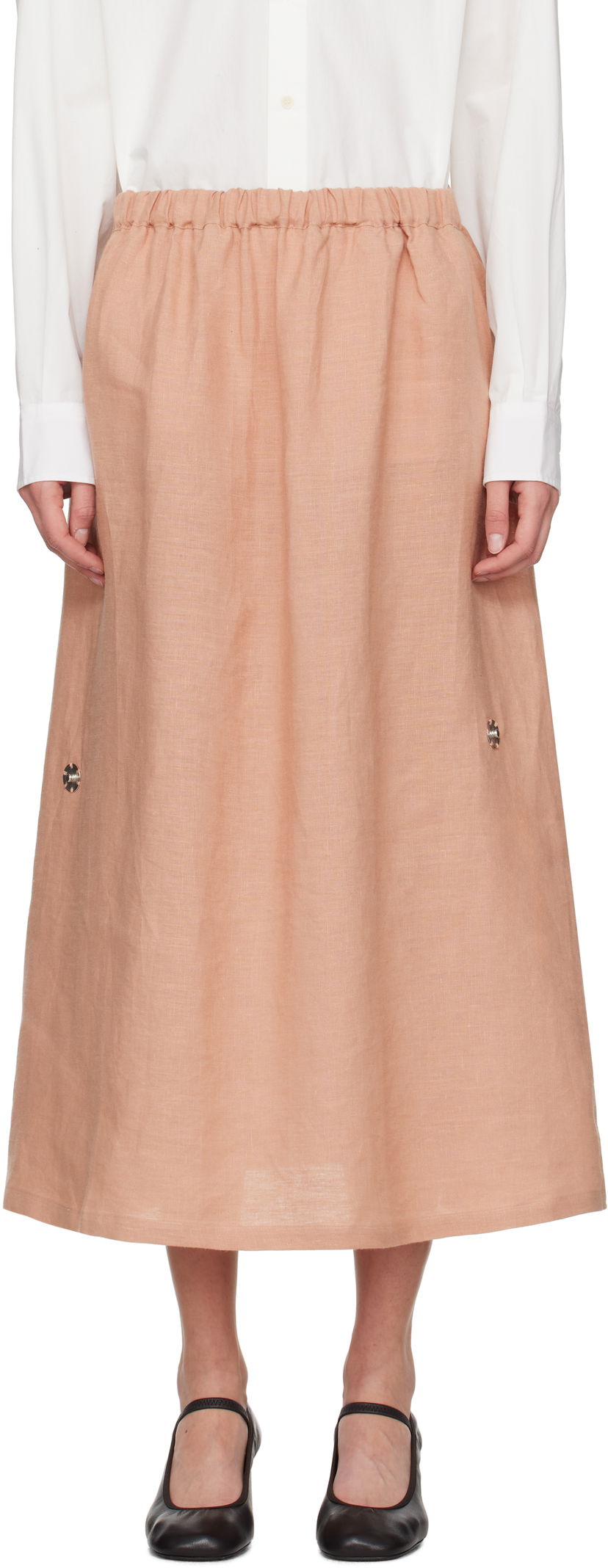 Suknja Baserange Baserange Ponte Maxi Skirt Bež | SKPO-HE-SP25