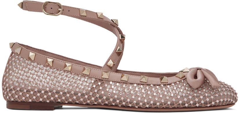 Njega cipela Valentino Valentino Garavani Rockstud Ballerina Flats Narančasta | 4W2S0HB6NCE