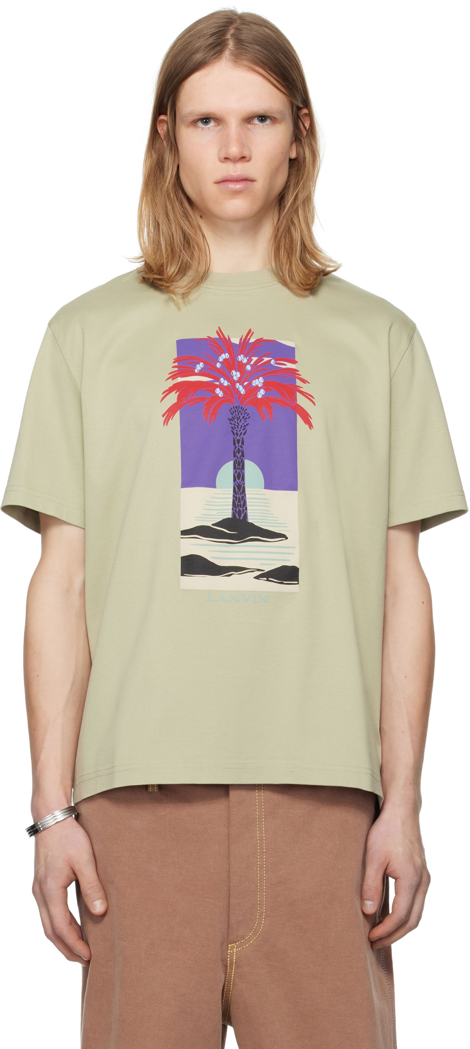 Majica kratkih rukava LANVIN Lanvin Printed T-Shirt Zelena | RM-TS0115-J173-P25, 0