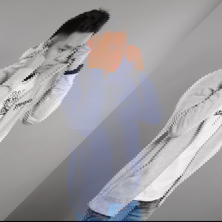 Dukserice Thrasher Magazine Logo Zip Hoody Siva | 114123, 0