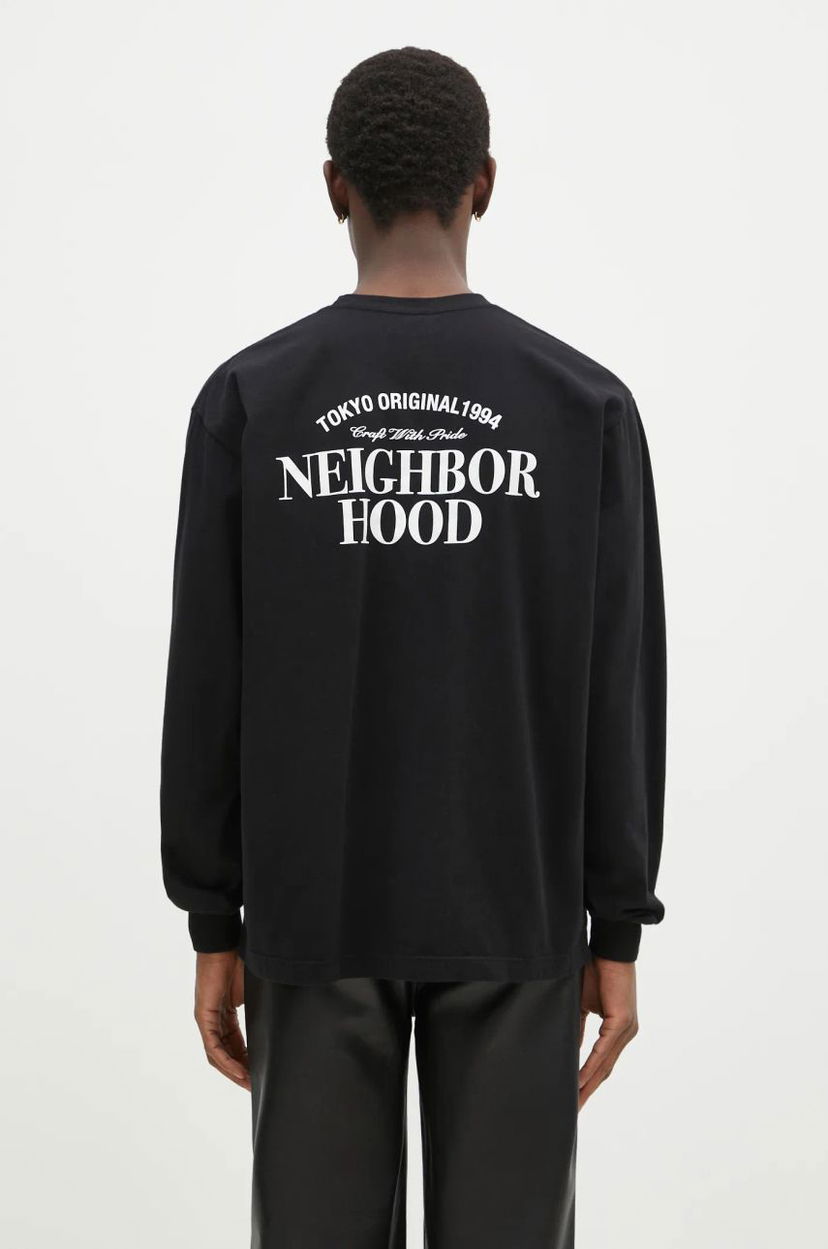 Majica kratkih rukava Neighborhood NEIGHBORHOOD Long Sleeve Graphic T-Shirt Crna | 242PCNH.LT02