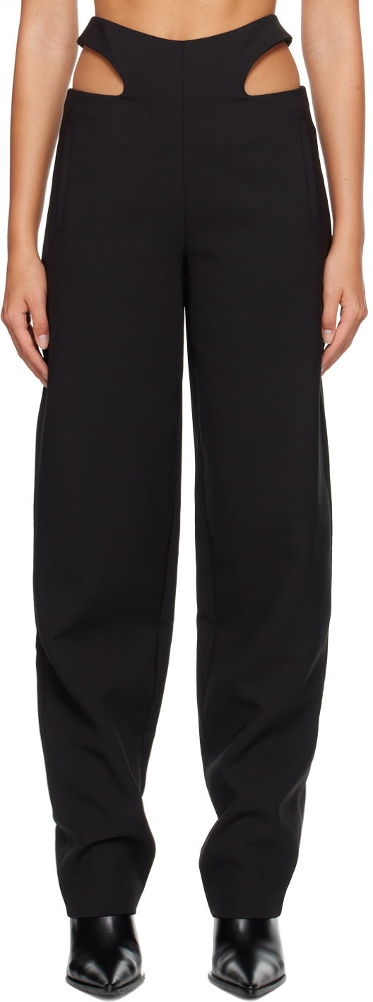 Hlače Dion Lee Dion Lee Y Front Cutout Trousers Crna | C2068P22