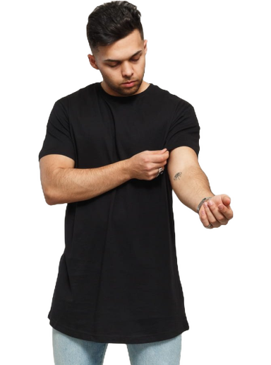 Majica kratkih rukava Urban Classics Shaped Long Tee Crna | TB638 Black Black