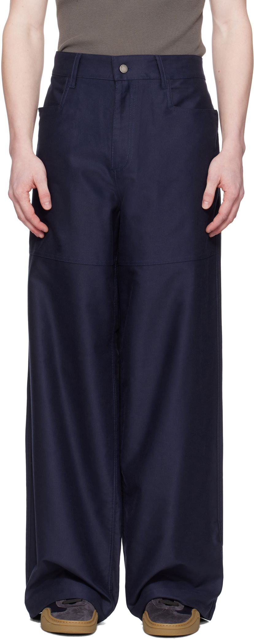Hlače Serapis Serapis Wide Sailor Trousers Tamnoplava | SS25_WP_1