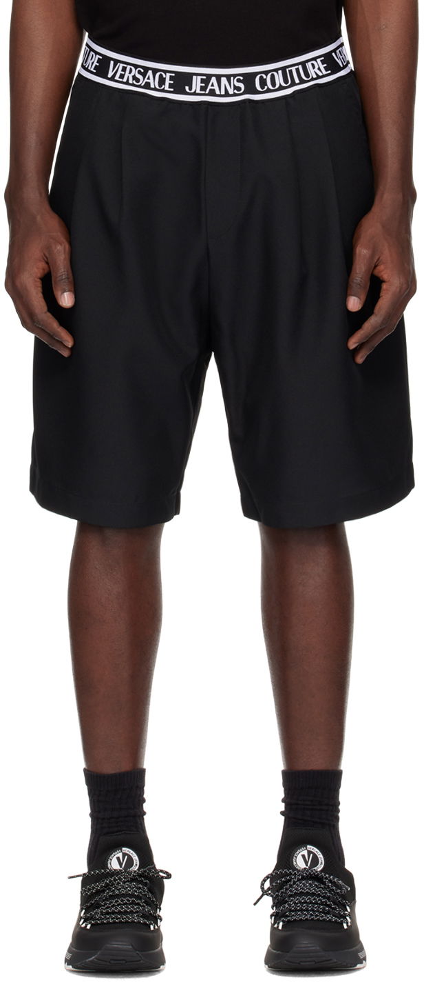 Kratke hlače Versace Couture Black Jacquard Shorts Crna | E76GAD119_EN0307, 0