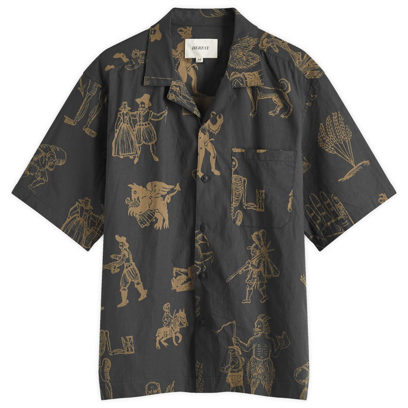 Košulja Heresy Woodcut Print Shirt Crna | HSS25-CS02B