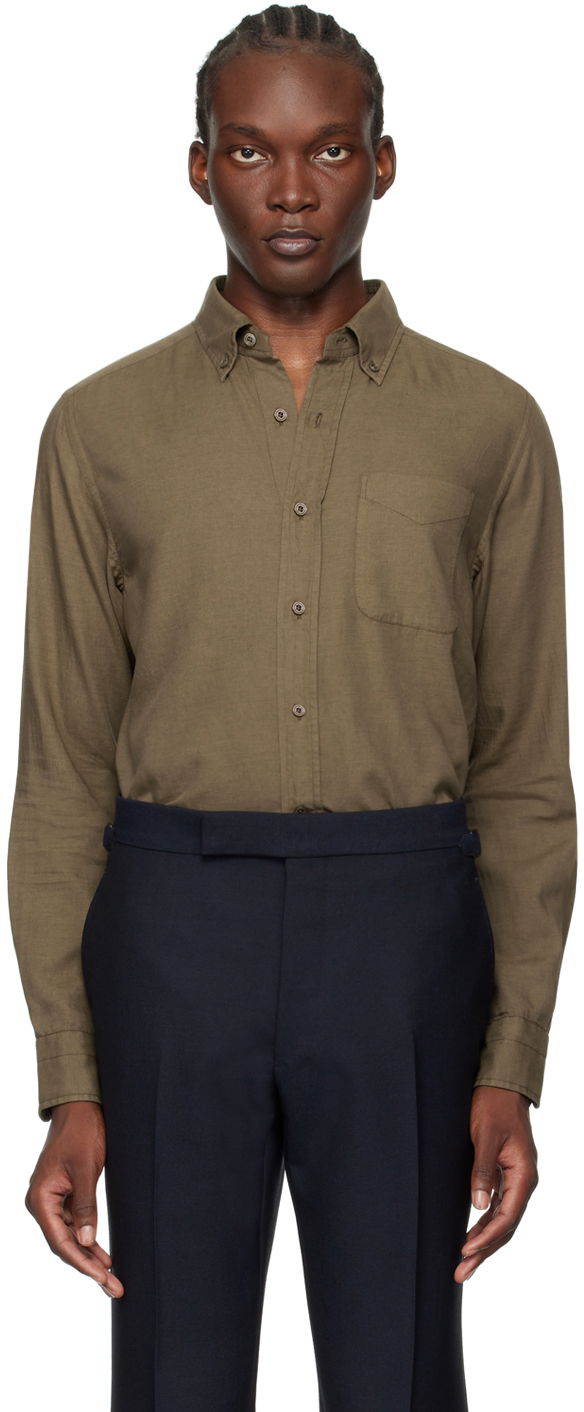 Košulja Tom Ford Slim-Fit Shirt Zelena | HSO001-FMT045F24