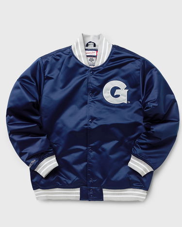 Bomber jakna Mitchell & Ness NFL Heavyweight Satin Jacket Georgetown University Tamnoplava | OJBF3413-GTWYYPPPNAVY, 0