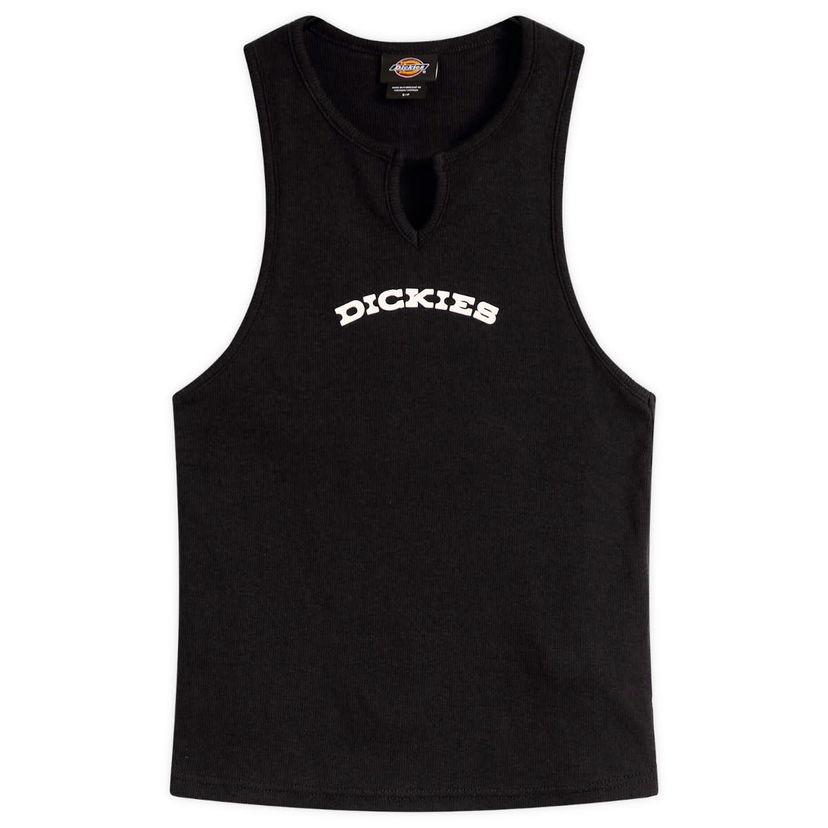 Majica bez rukava Dickies Women's V-Neck Logo Vest Crna | DK0A8677BLK1
