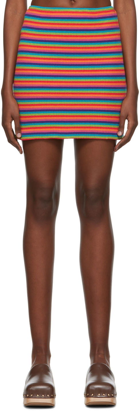 Suknja Anna Sui Exclusive Multicolor Cotton Mini Skirt Višebojno | 522A10