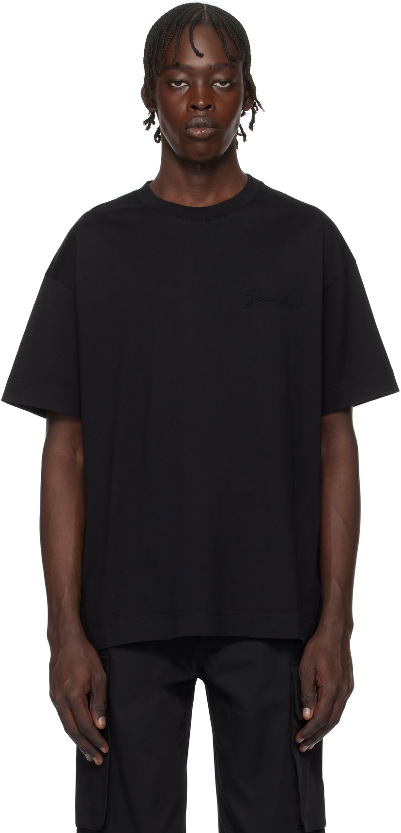 Majica kratkih rukava Givenchy Black '' Print T-Shirt Crna | BM71MG3YP1001