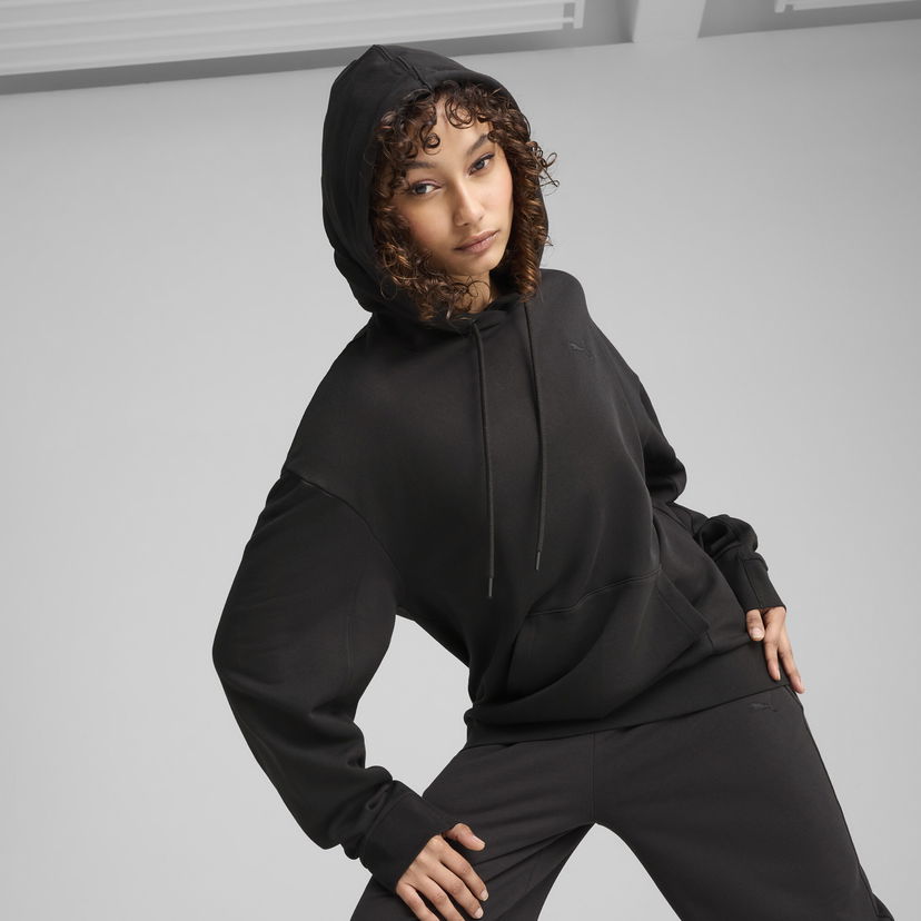 Dukserice Puma HER Women's Relaxed Hoodie Crna | 685057_01