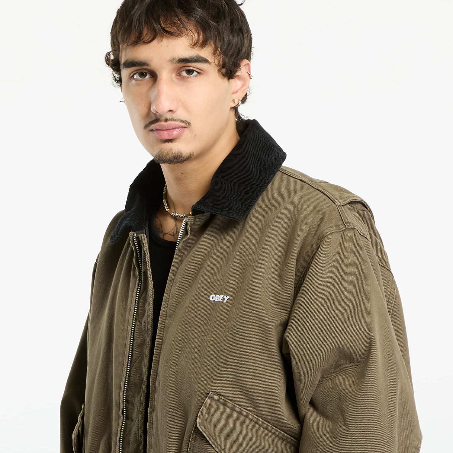 Jakna OBEY Fade Wash Cwu Jacket Wren Faded Wash Zelena | 121800602-WRN, 1