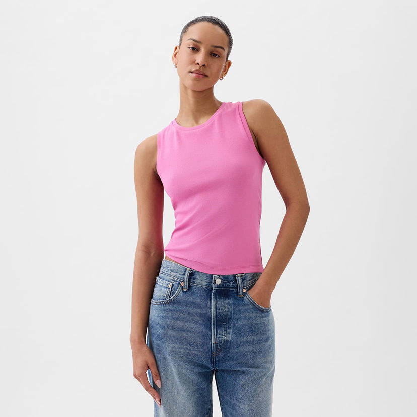Majica bez rukava GAP Sleeveless Modal Shell Indie Pink Ružičasta | 540735-10