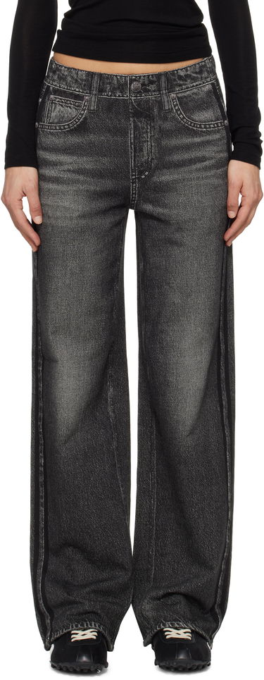 Jeans rag & bone Rag & Bone Miramar Terry Wide-Leg Track Pants Siva | WCW25S70018201, 0