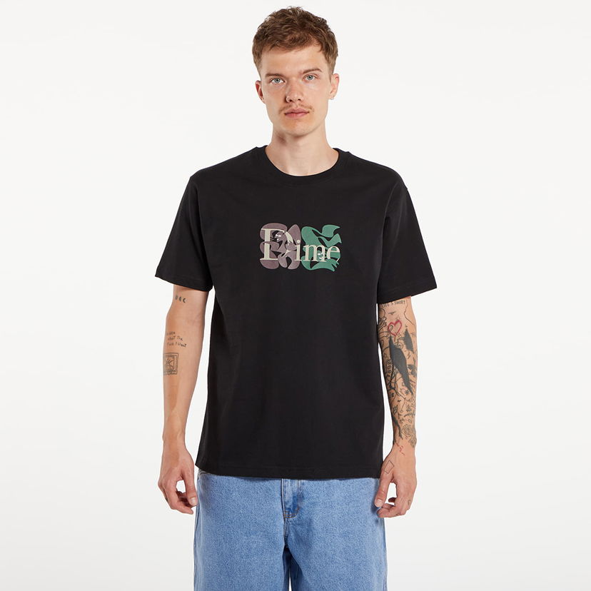 Majica kratkih rukava Dime Classic Duo T-Shirt UNISEX Black Crna | DIMESU2428BLK