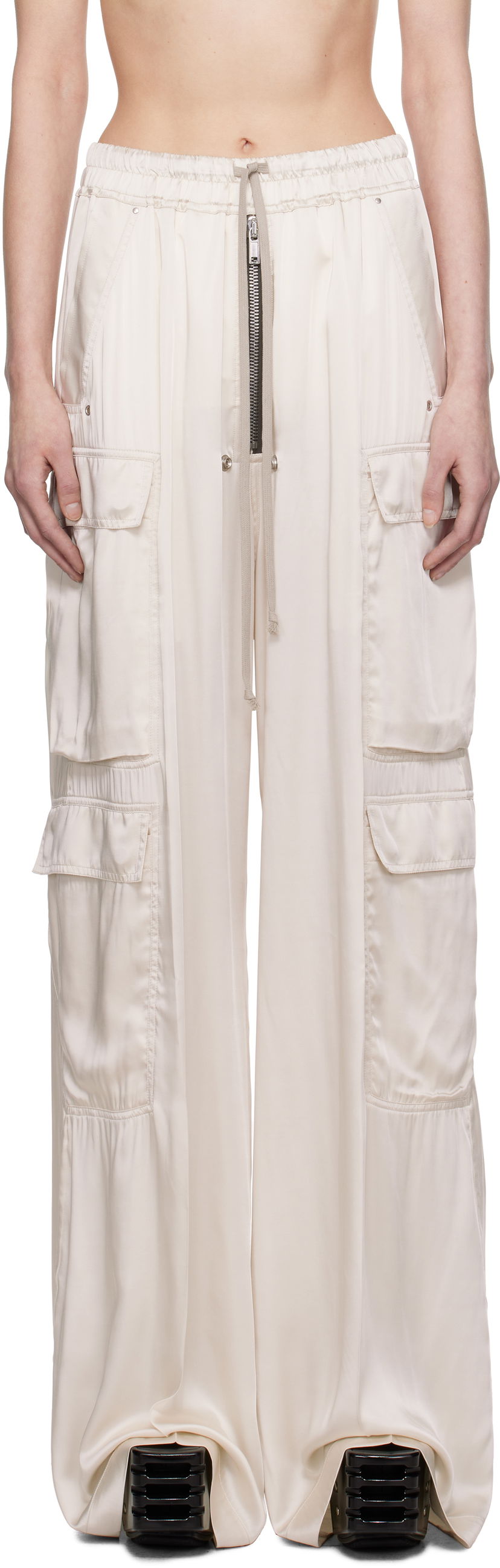 Cargo hlače Rick Owens Rick Owens Hollywood Cargo Pants Bijela | RP01E7327 SCH