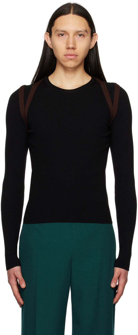 Džemper Dion Lee Harness Long Sleeve T-Shirt Crna | C7185S23