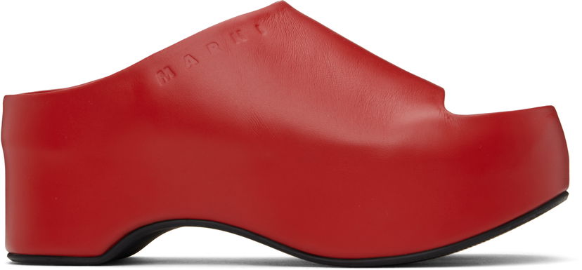 Tenisice i cipele Marni Marni Platform Heeled Sandals Crvena | SAMS021604 P3628