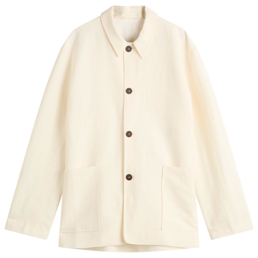 Jakna Studio Nicholson Studio Nicholson Shirt Jacket, Size Large Bijela | NOPISNM-1347-PCH