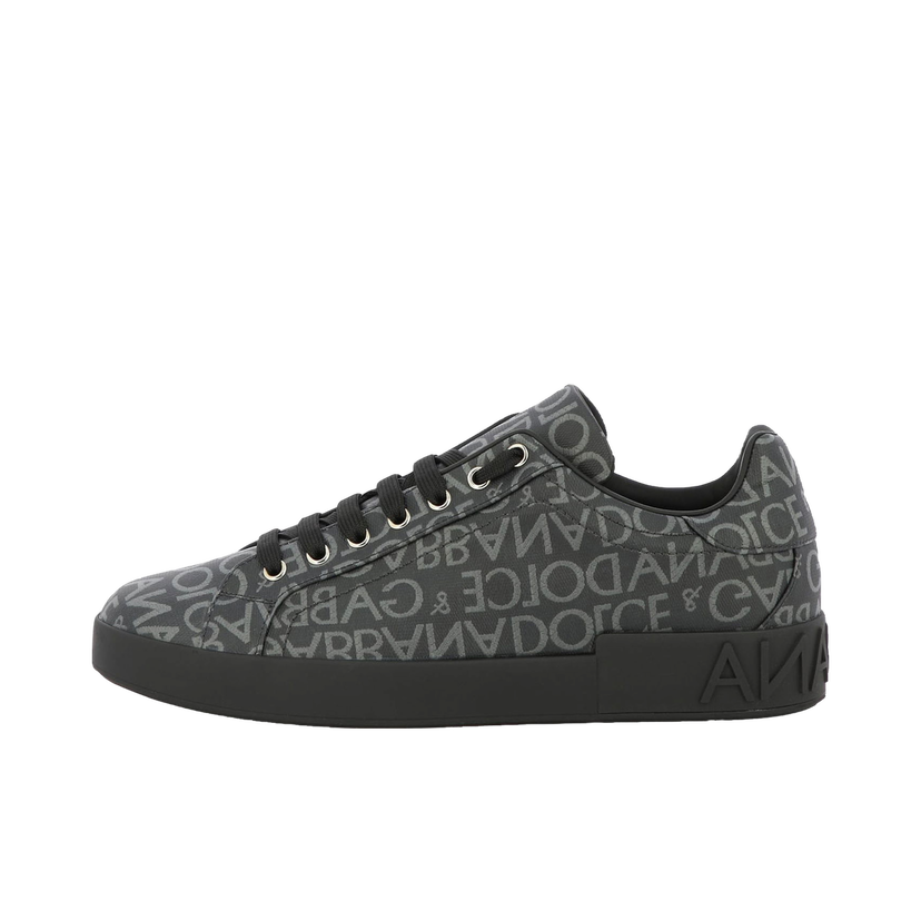 Tenisice i cipele Dolce & Gabbana Portofino Allover Logo Black Crna | CS1772AN2378B969