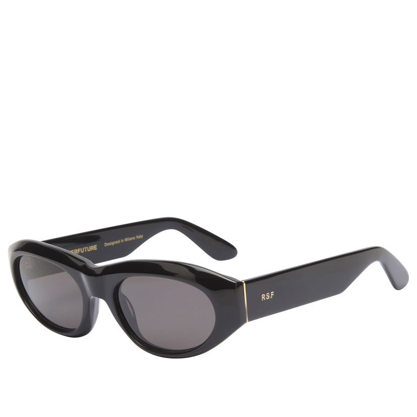 Sunčane naočale RETROSUPERFUTURE Sleek Thick-Frame Cinema Sunglasses Crna | 8059026147802