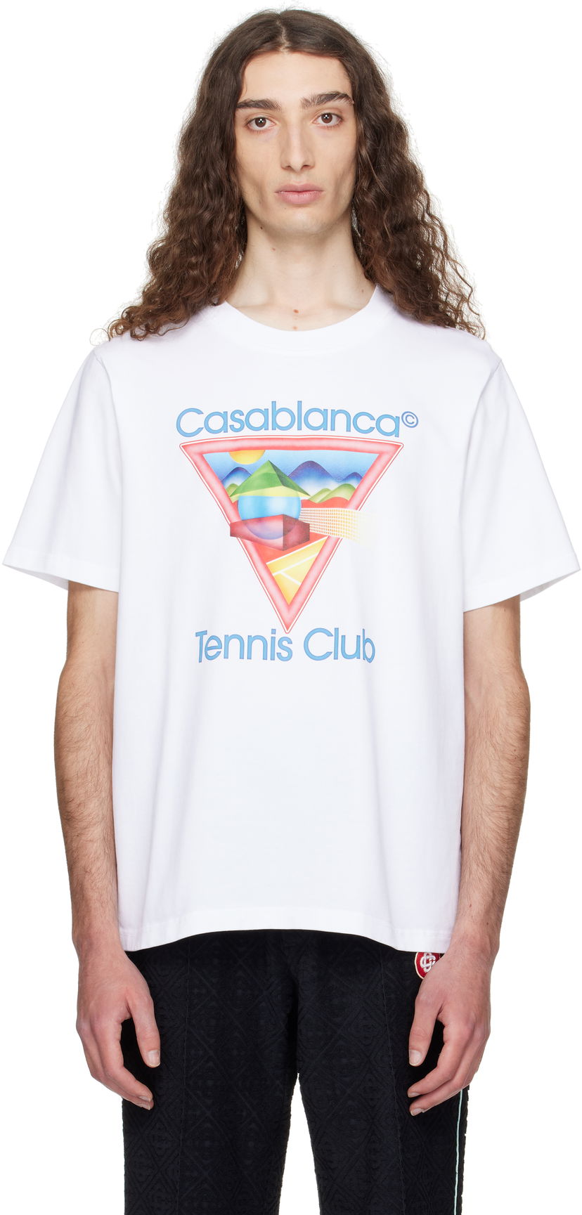 Majica kratkih rukava Casablanca Casablanca 'Tennis Club' Icon T-Shirt Bijela | MPF25-JTS-001-01