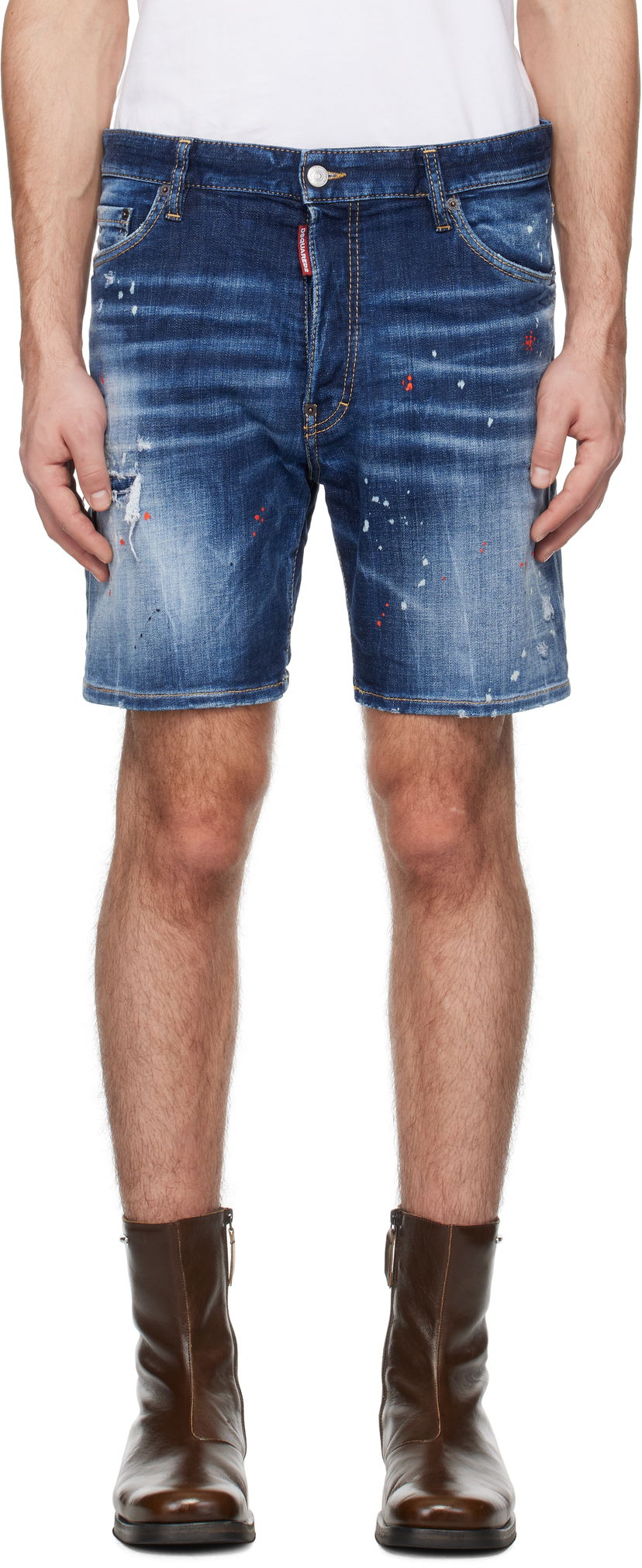 Kratke hlače DSQUARED2 Dsquared2 Medium Easy Wash Denim Shorts Plava | S74MU0884_S30664