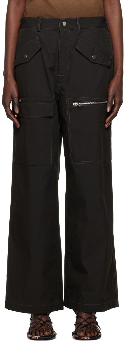 Hlače Dion Lee Slouchy Cargo Pants Crna | C2113R23