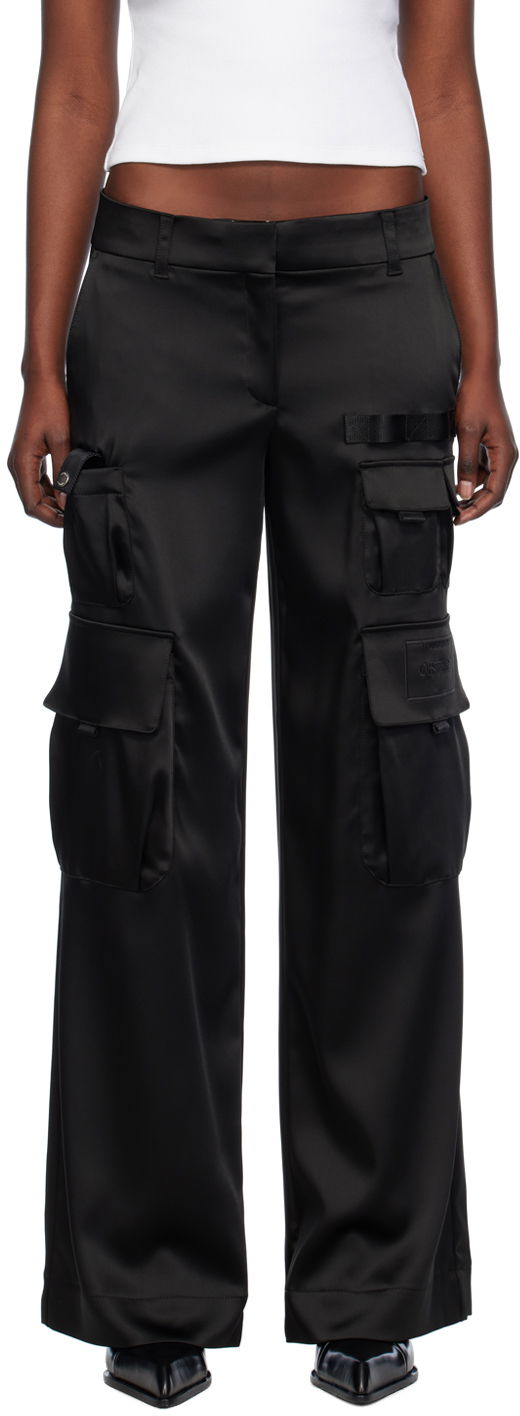 Hlače Off-White Toybox Trousers Crna | OWCF017S24FAB0031010