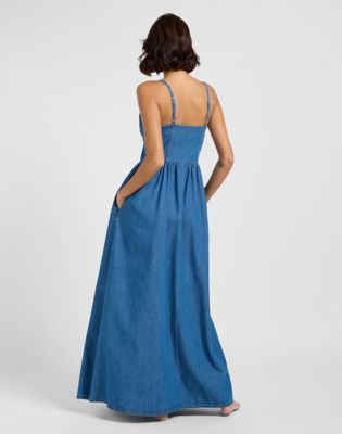 Haljina Lee Lee Corset Maxi Dress Plava | 112363488