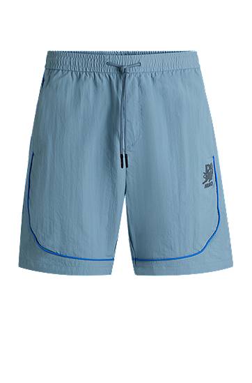 Kratke hlače BOSS HUGO x RB Drawstring Shorts with Piping Plava | 50542807