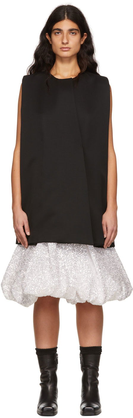 Haljina We11done Wool Sleeveless Mini Dress Crna | WD-OP1-22-102-W-BK
