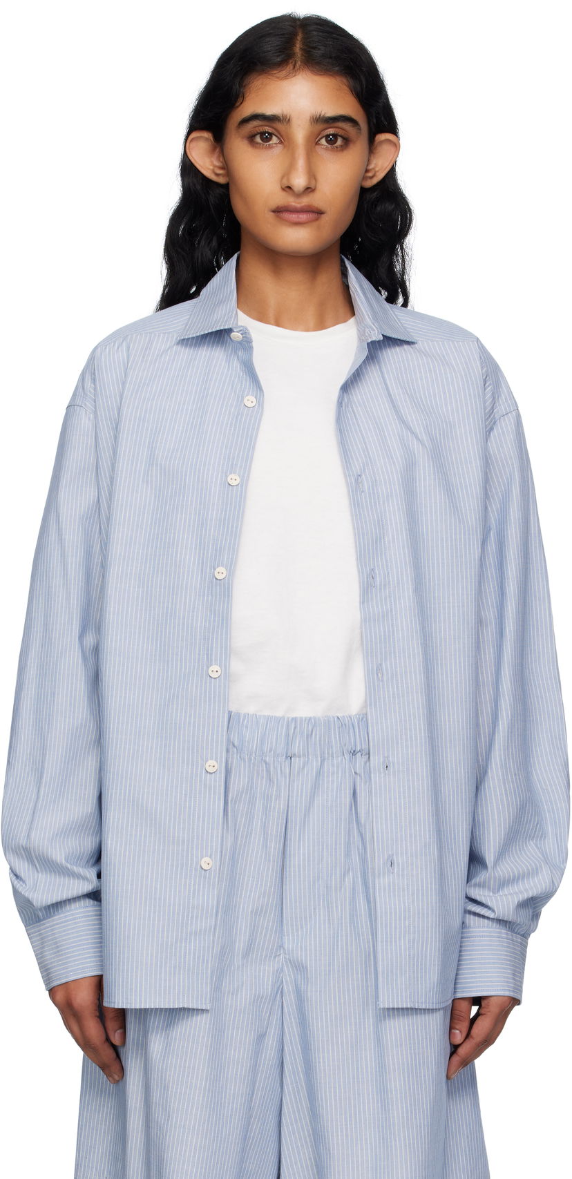 Košulja Baserange Baserange Claude Striped Shirt Plava | TSCL-PO-AU25