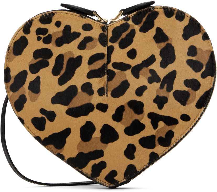 Ručna torbica Alaïa Leopard Print Heart Shaped Shoulder Bag Smeđa | AA1P003CA329