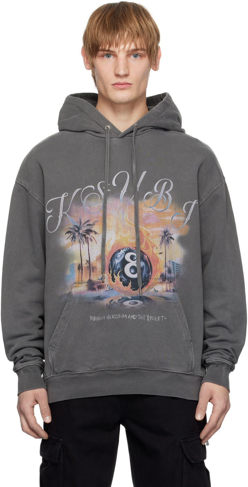 Dukserice Ksubi World Order Graphic Print Hoodie Siva | MPS25FL012