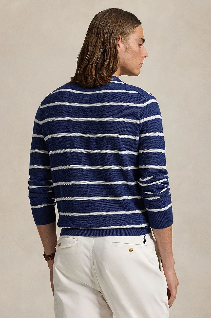Džemper Polo by Ralph Lauren Striped Cotton Blend Sweater Plava | 710955764, 1