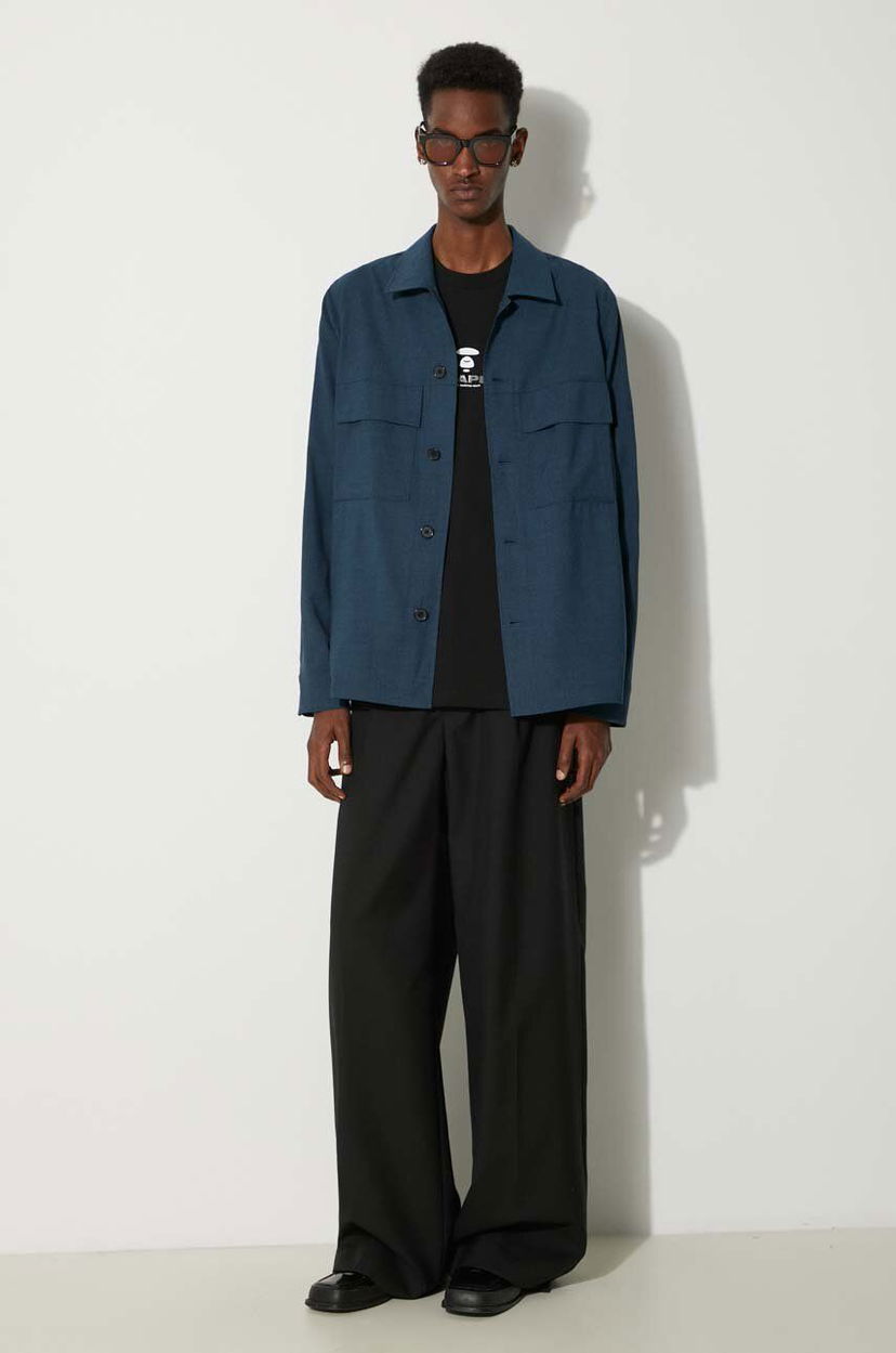 Jakna Paul Smith Paul Smith Wool Overshirt Plava | M1R.703Y.M02212
