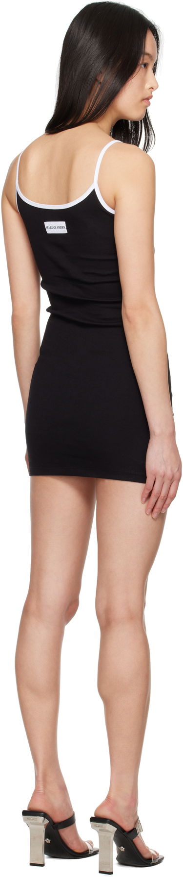 Haljina Marine Serre Marine Serre Moon Logo Jersey Mini Dress Crna | WDR309A CJER0008, 2