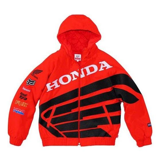 Vjetrovka Supreme Racing Puffy Zip Up Jacket Crvena | SUP-FW19-596