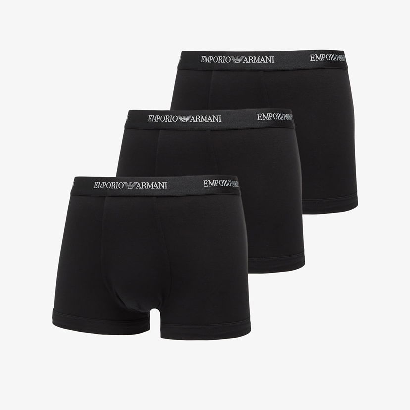 Bokserice Emporio Armani EA7 Bottom Trunk 3-Pack Black/ Black/ Black Crna | EM000259AF14132MC061