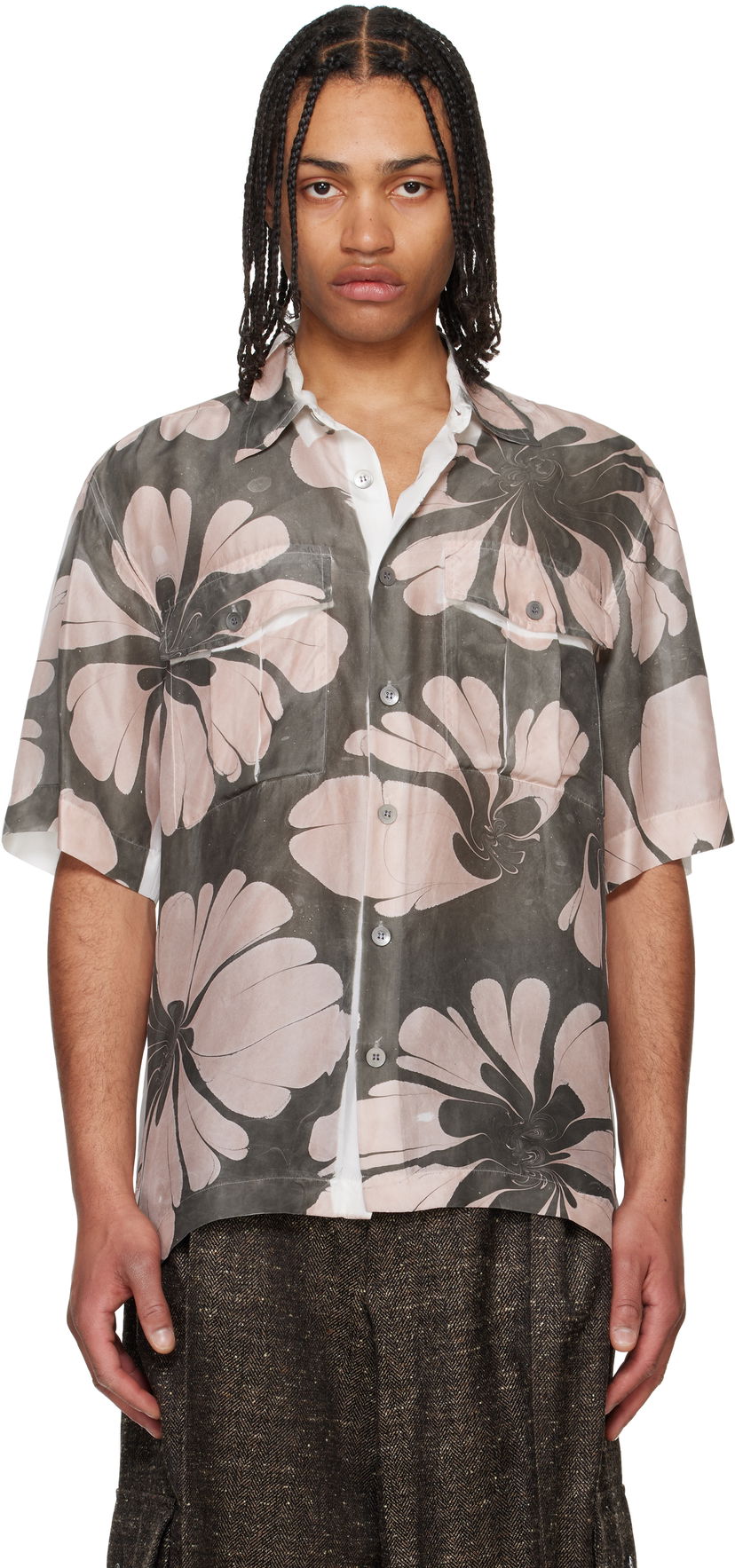 Košulja Dries Van Noten Dries Van Noten Dessin Print Shirt Siva | 251-020724-1197