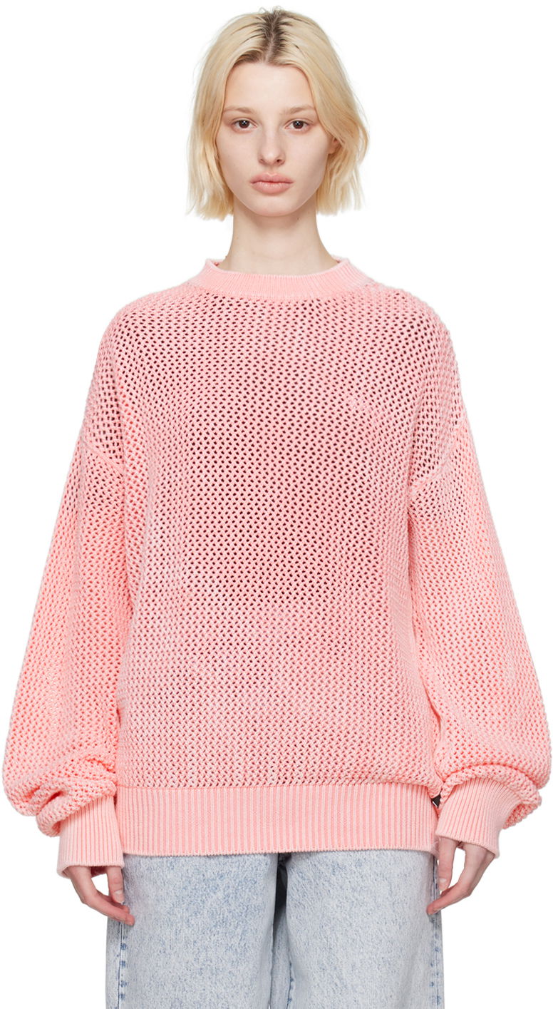Džemper MSGM Overdyed Cropped Knit Sweater Ružičasta | 3440MM110 237088