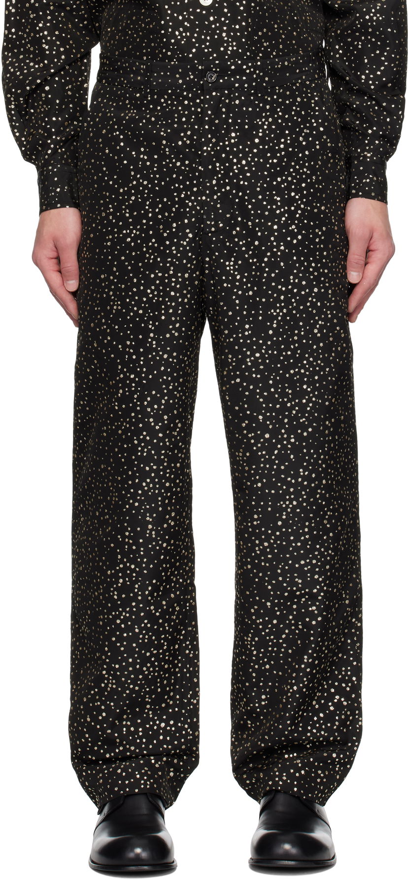 Hlače Bode Glitter Trousers Crna | MRF24BT067