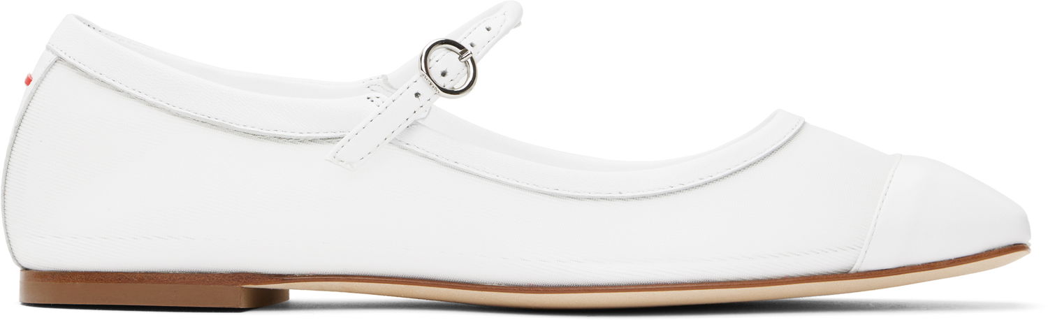 Odjeća Aeyde Aeyde Uma Mesh Toe-Cap Ballerina Flats Bijela | A11-FL-RKLS08FL181-SS25-1020-007, 0