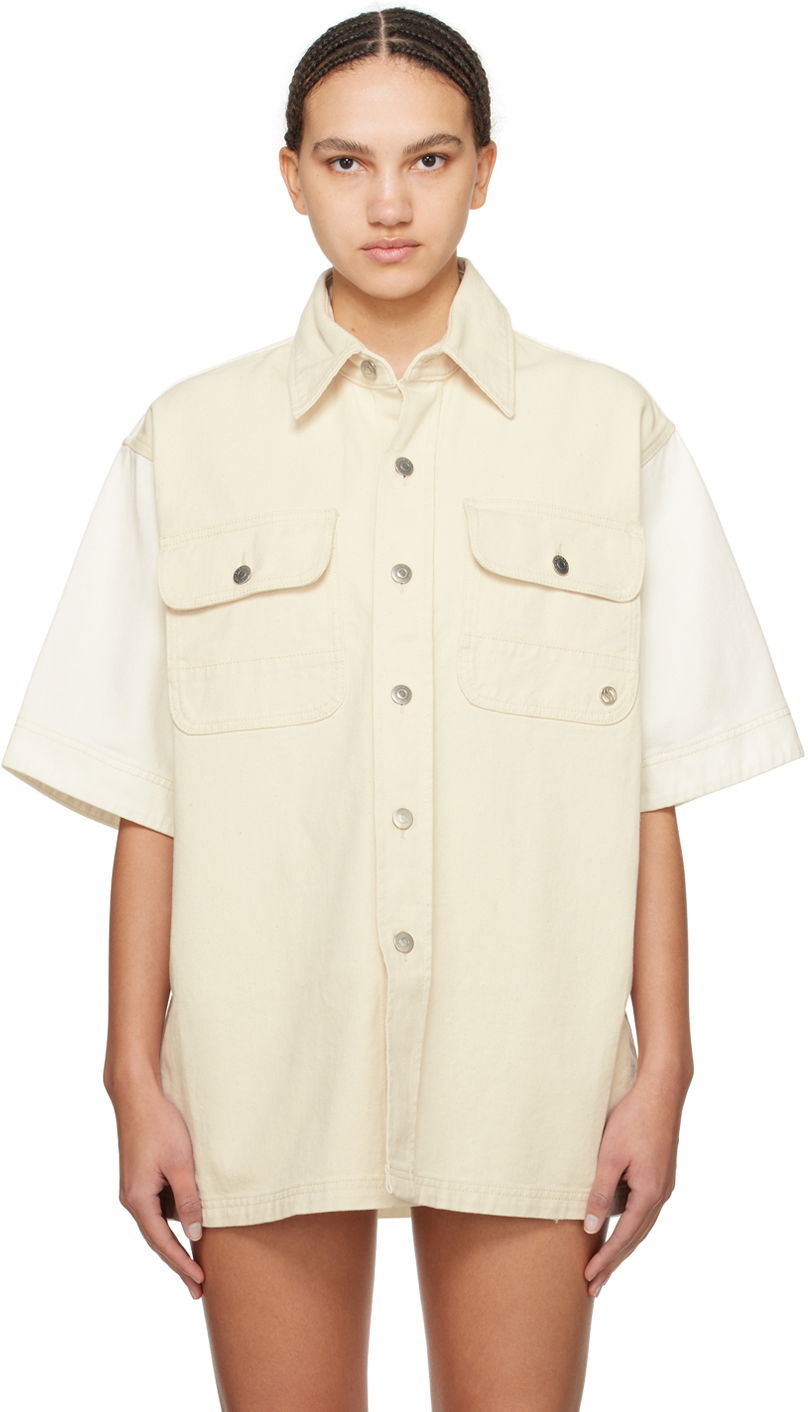 Košulja Stella McCartney Stella McCartney Workwear Denim Shirt Bež | 6D02513SPH57