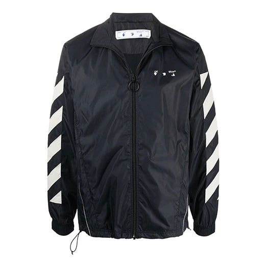 Vjetrovka Off-White Off-White FW21 Logo Windproof Jacket Crna | OMBD022F21FAB0011017STONE