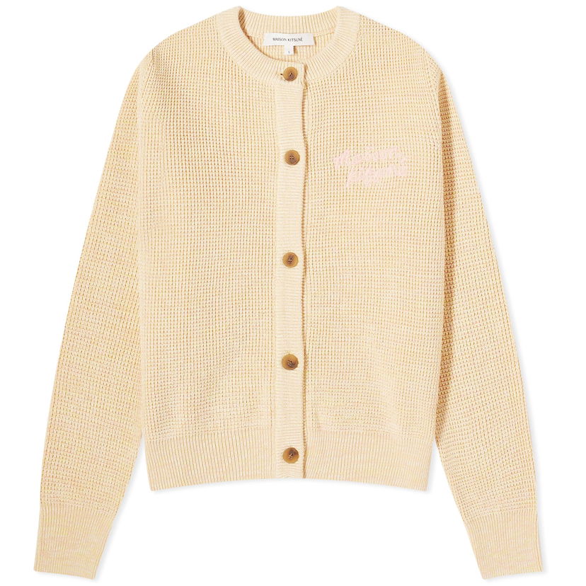 Džemper MAISON KITSUNÉ Maison Kitsuné Handwriting Comfort Cardigan Bež | MW00504KT1108-H712