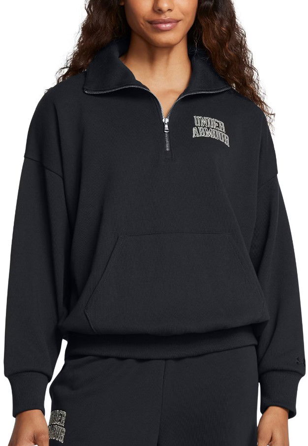 Dukserice Under Armour Terry Oversized Half-Zip Sweatshirt Crna | 1386495-001